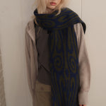 Load image into Gallery viewer, Wool Blend Patchwork Jacquard Knit Scarf N6K230