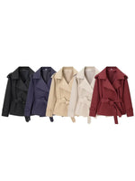 Load image into Gallery viewer, Short Belted Jacket Women Office N6C266