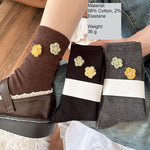 Load image into Gallery viewer, Pearl Flower Fresh Mid-Calf Socks Women Soft Cotton N6H037