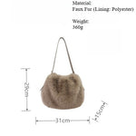 Load image into Gallery viewer, Faux Fox Fur Tote Bag Women Large Capacity Plush S5P731