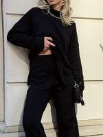 Load image into Gallery viewer, Side Slit Relaxed Knit Sweater Women Multiple Colors N5A536