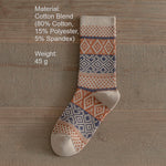 Load image into Gallery viewer, Vintage Ethnic Double Needle Thick Mid-Calf Socks N6H034