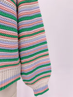 Load image into Gallery viewer, Striped Round Neck Oversized Knit Pullover Women N6G184