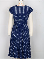 Load image into Gallery viewer, Retro Polka Dot Ruffle Short Sleeve Dress Women N6B067