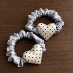 Load image into Gallery viewer, Polka Dot Heart Scrunchie Hair Tie High Elastic N6F067