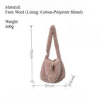 Load image into Gallery viewer, Faux Wool Cloud Shoulder Bag Large Capacity Crossbody S5P733