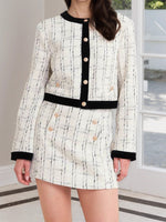 Load image into Gallery viewer, Chanel Style Cardigan Set Women Off White N5A420