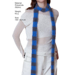 Load image into Gallery viewer, Furry Striped Skinny Knit Scarf Women Autumn N6H251