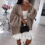 Load image into Gallery viewer, Mid Length Knit Cardigan Women Casual Loose Fit N5A852