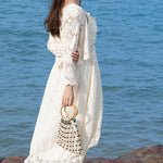 Load image into Gallery viewer, Handwoven Maple Bead Bamboo Hdl Woven Bag Women S5P965