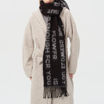Load image into Gallery viewer, 25% Wool Blend Letter Jacquard Scarf Women S5P682