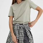 Load image into Gallery viewer, Cotton Crew Neck T-Shirt Short Sleeve Casual Top N6A149