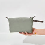 Load image into Gallery viewer, Grey Memory Fabric Cosmetic Bag Travel Pouch Portable S5P846