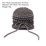 Load image into Gallery viewer, Wool Blend Fair Isle Peaked Cap Women Adjustable Tie S5P685