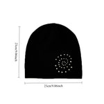 Load image into Gallery viewer, Women's Acrylic Blend Rhinestone Knit Beanie N6J126