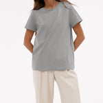 Load image into Gallery viewer, Cotton Crew Neck T-Shirt Short Sleeve Casual Top N6A149