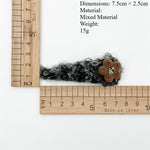 Load image into Gallery viewer, Gray Plush Hair Clip Women Flower Bow Side Barrettes S5P762