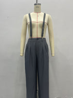 Load image into Gallery viewer, Adjustable Strap Pocket Dungaree Women Office Casual N6G175