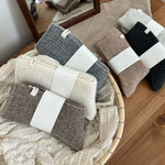 Load image into Gallery viewer, Thick Thermal Crew Socks Wool Blend Striped Cuffed M5A304