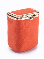 Load image into Gallery viewer, Genuine Leather Pebble Frame Purse Lipstick Organizer N6B197