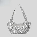 Load image into Gallery viewer, Quilted Dumpling Shoulder Bag Nylon Polyester S5P376
