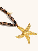 Load image into Gallery viewer, Leopard Chain Starfish Necklace 18K Gold Plated N6A178