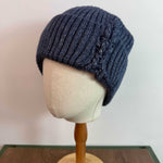 Load image into Gallery viewer, Thick Knit Beanie Earflap Striped Turn-Up Women N6H230