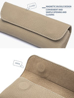 Load image into Gallery viewer, Genuine Leather Portable Sunglasses Case Women N6B204