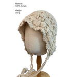 Load image into Gallery viewer, Handwoven Double Layer Flower Tassel Knit Beanie N6H229