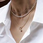 Load image into Gallery viewer, Fork Three-Layer Pearl Choker Necklace Women Elegant N6H158
