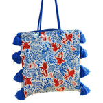 Load image into Gallery viewer, Color Block Fringe Canvas Tote Bag Women S5P793