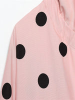 Load image into Gallery viewer, Pink Polka Dot Stand Collar Jacket Women N6C113