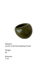 Load image into Gallery viewer, Electroplated Resin Ring Vintage Design Women N6B015