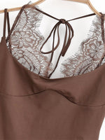 Load image into Gallery viewer, Lace Panel Halter Neck Bodysuit N6F190