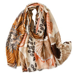Load image into Gallery viewer, Oversized Floral Satin Finish Wrap M5A260