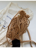 Load image into Gallery viewer, Woven Bucket Bag Women Minimalist N6C025