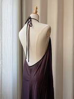 Load image into Gallery viewer, Brown Deep V Halter Backless Mini Dress Beach N6F261