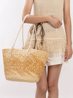 Load image into Gallery viewer, Hand Woven Rattan Tote Bag Beach Women N6C303