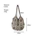 Load image into Gallery viewer, Handmade Crochet Cotton Tote Beach Bag N6A115