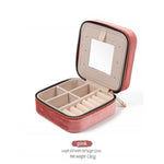 Load image into Gallery viewer, Velvet Zipper Jewelry Case with Mirror Women N6E061