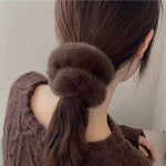 Load image into Gallery viewer, Faux Mink Scrunchy Women Thermal Hair Tie S5P779