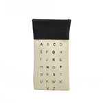 Load image into Gallery viewer, Letter Print Snap Closure Glasses Case Canvas Pouch S5P849