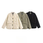 Load image into Gallery viewer, Street Fashion Quilted Jacket Casual Woven Polyester N5A726