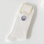 Load image into Gallery viewer, Cartoon Embroidered White Crew Socks Women M5A306