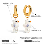 Load image into Gallery viewer, Geometric Pearl Studs Steel Plated Fadeproof S5P160