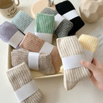 Load image into Gallery viewer, Winter Thermal Wool Blend Crew Socks Striped Cuffed M5A303