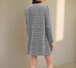 Load image into Gallery viewer, Houndstooth Knit Shirt Dress Women N5A709