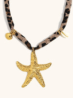 Load image into Gallery viewer, Leopard Chain Starfish Necklace 18K Gold Plated N6A178
