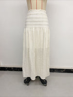 Load image into Gallery viewer, Drawstring A-Line Maxi Skirt with High-Low Hem N6B058