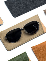 Load image into Gallery viewer, Genuine Leather Ultra Thin Sunglasses Sleeve N6B203
